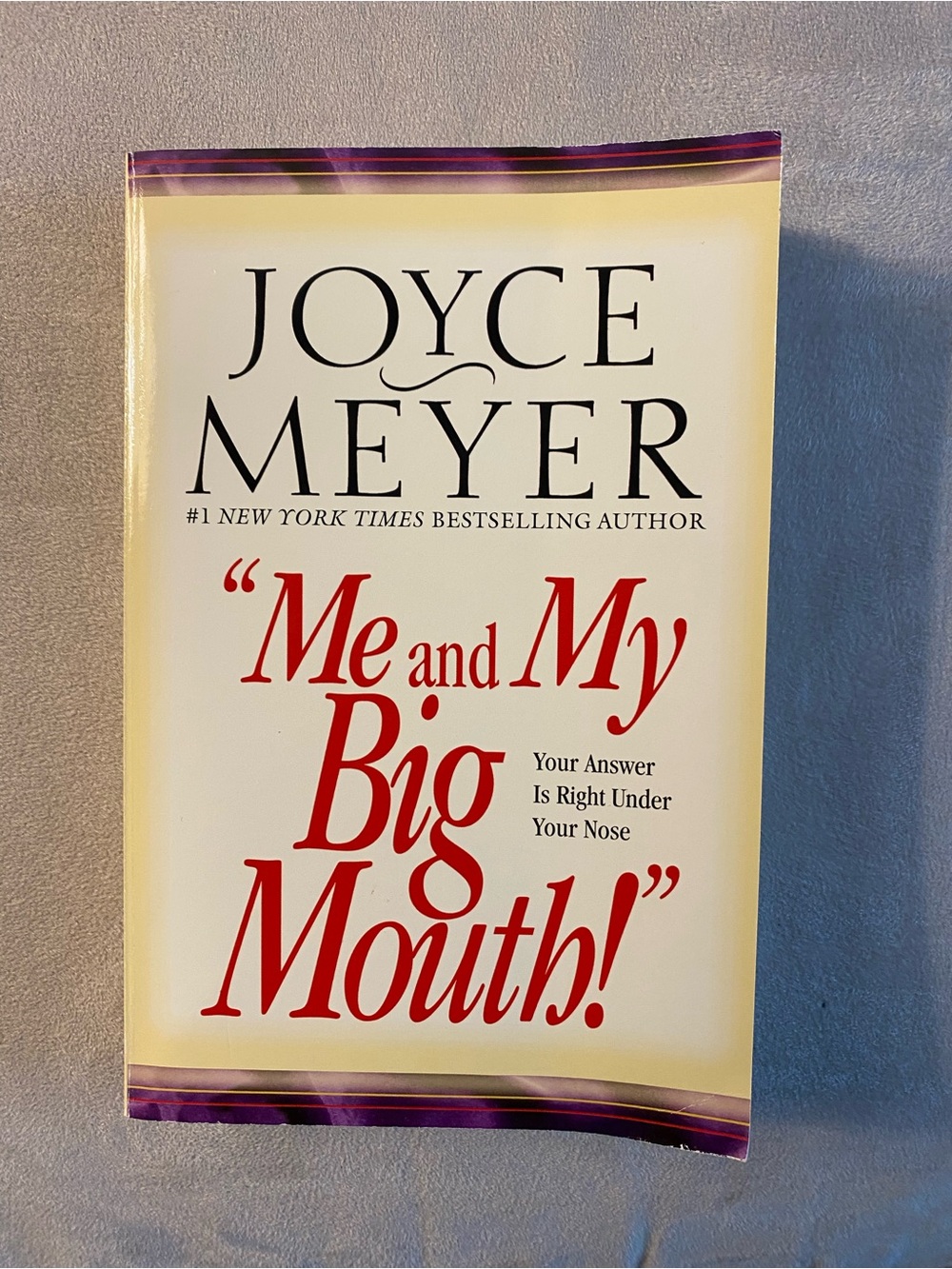Joyce Meyer "Me and My Big Mouth" Paperback - Cream & Red Cover
